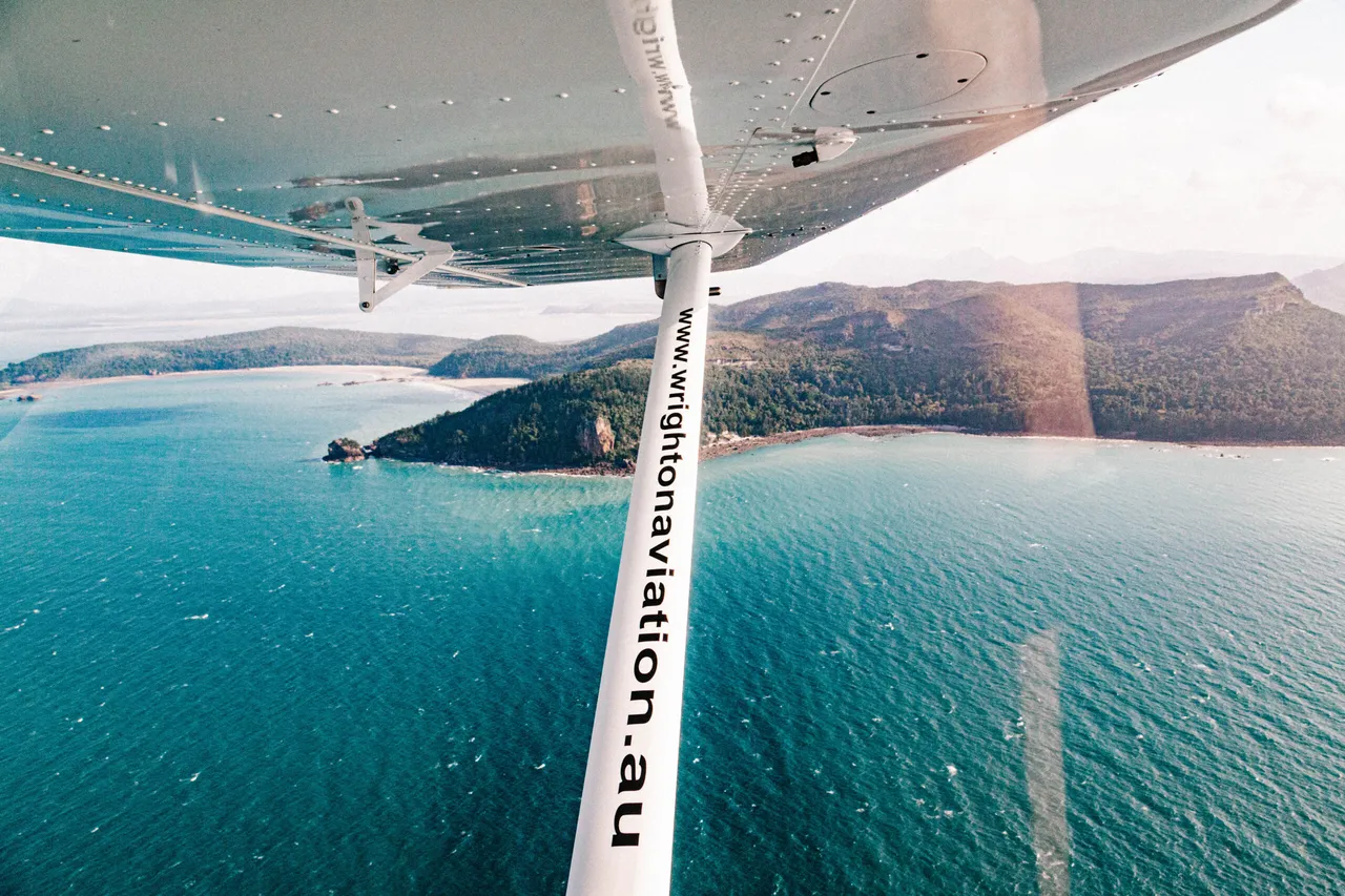 Trial flight over the Whitsunday coast